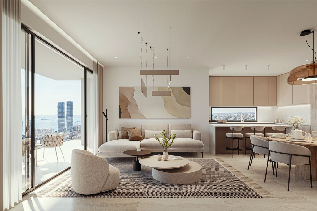 Пентхаус с 2 спальнями в Лимассоле