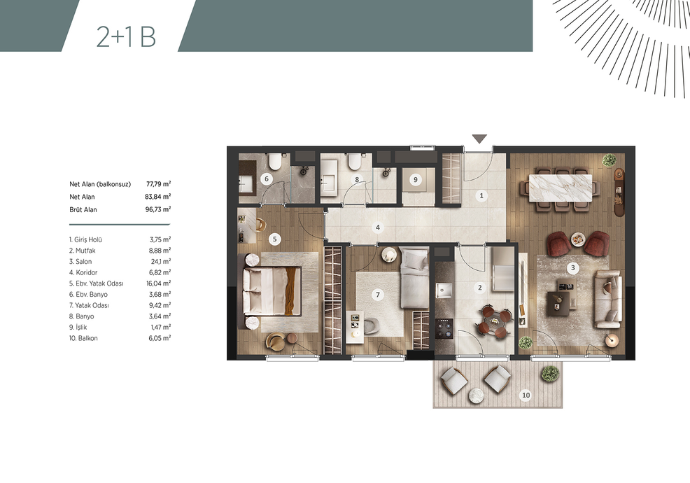 Апартаменты в новом жилом комплексе в азиатской части